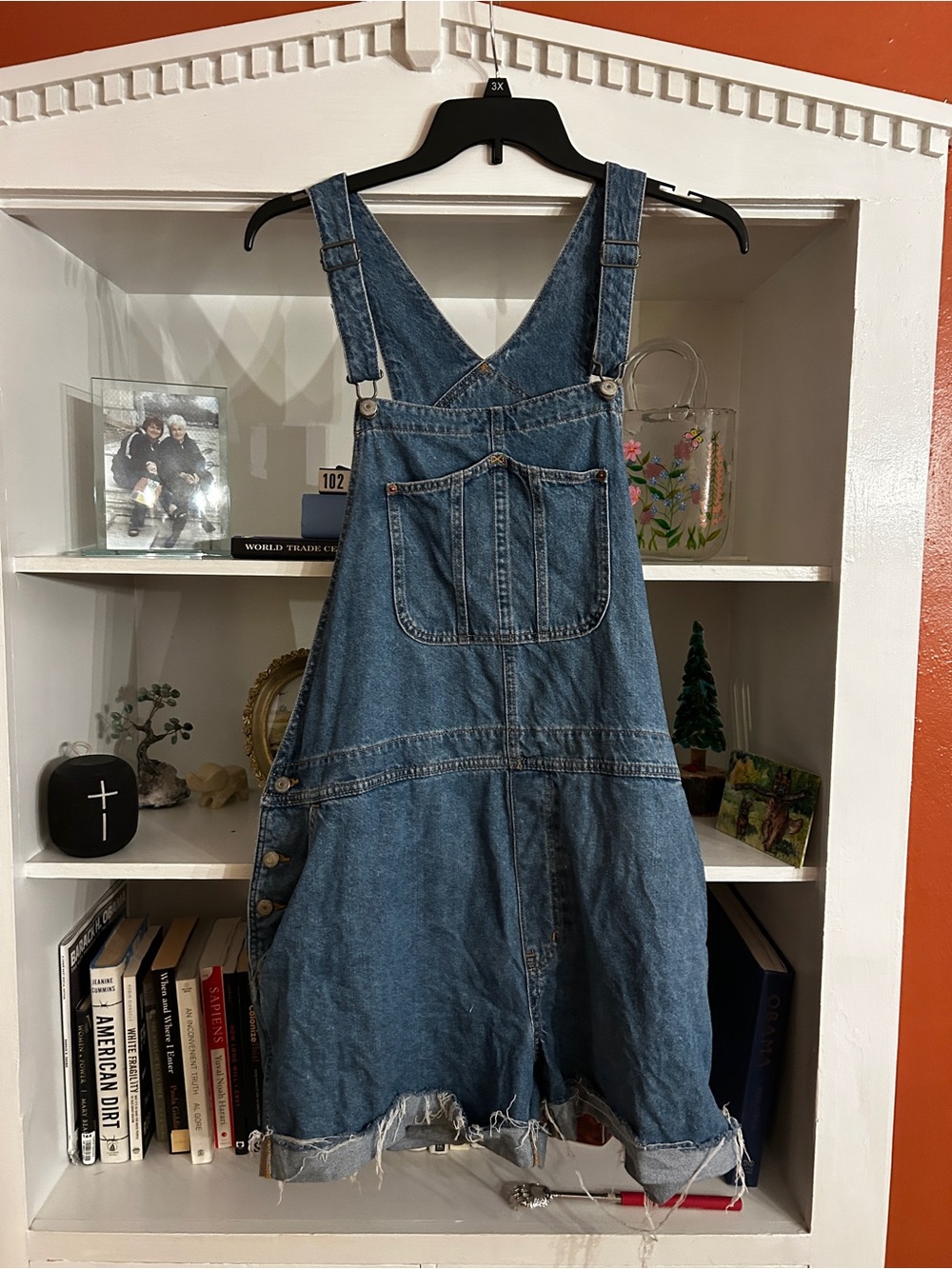 Old Navy Blue Denim Short Overalls